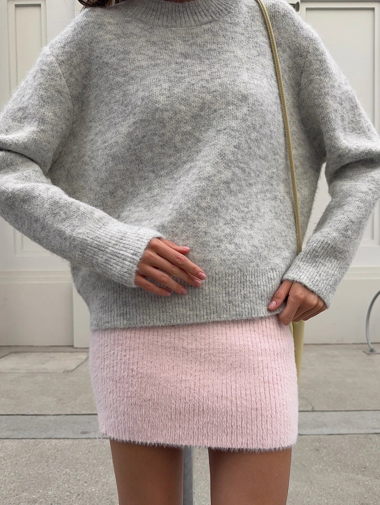 Hirsionsan Basic O Neck Basic Sleeve Sweater Women 2025 Oversized Short Knitted Wool Pullover Female Casual Thick Warm Soft Tops