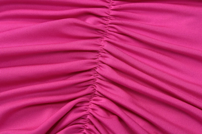 Hugcitar One Shoulder Backless Adjustable Scarf Loop Ruched Sexy Maxi Dress Women Elegant Y2K Streetwear Festival Outfit