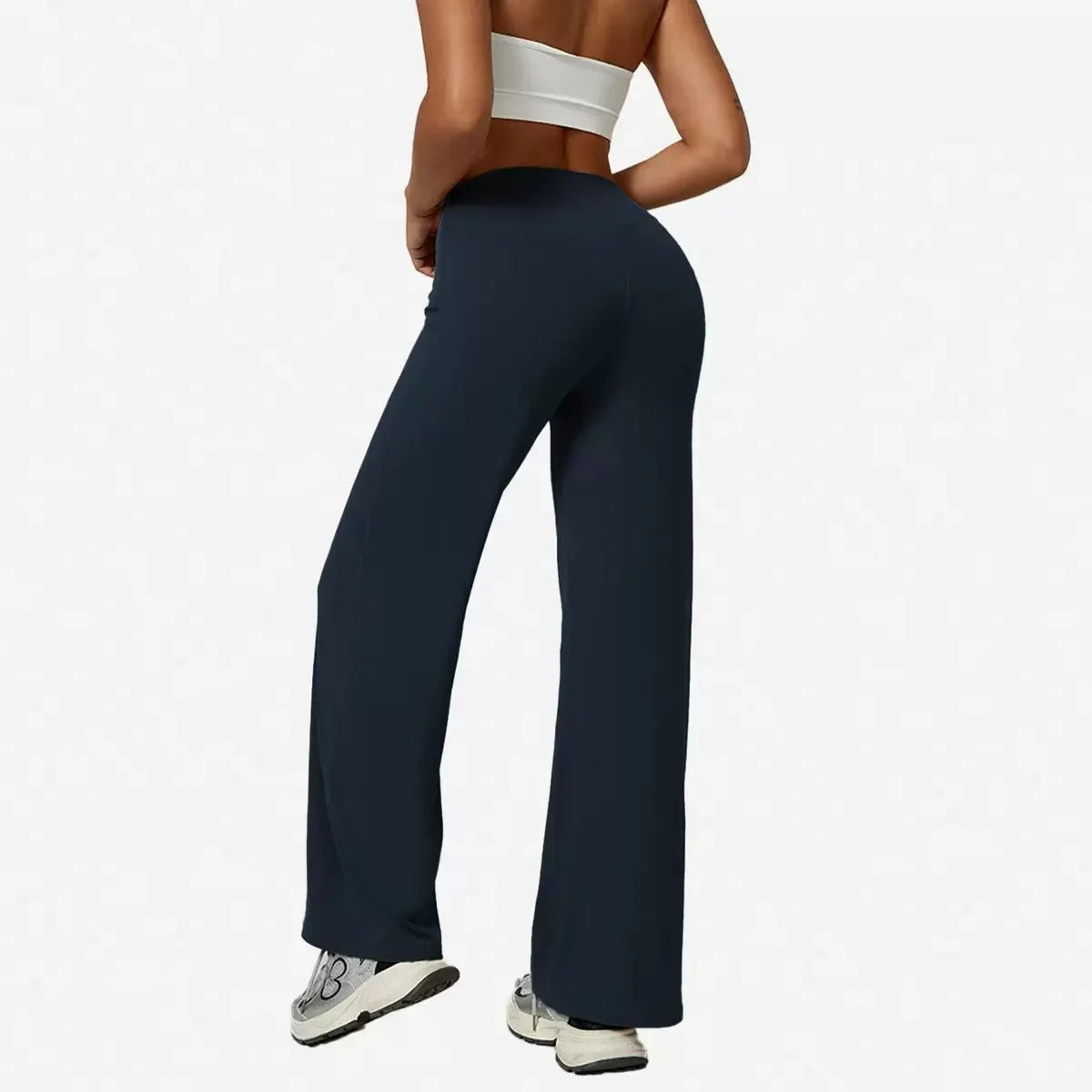 Women's Soft Straight Leg Workout Pants Breathable Lightweight Solid Color Loose Fit for Outdoor Sports Yoga Jogging