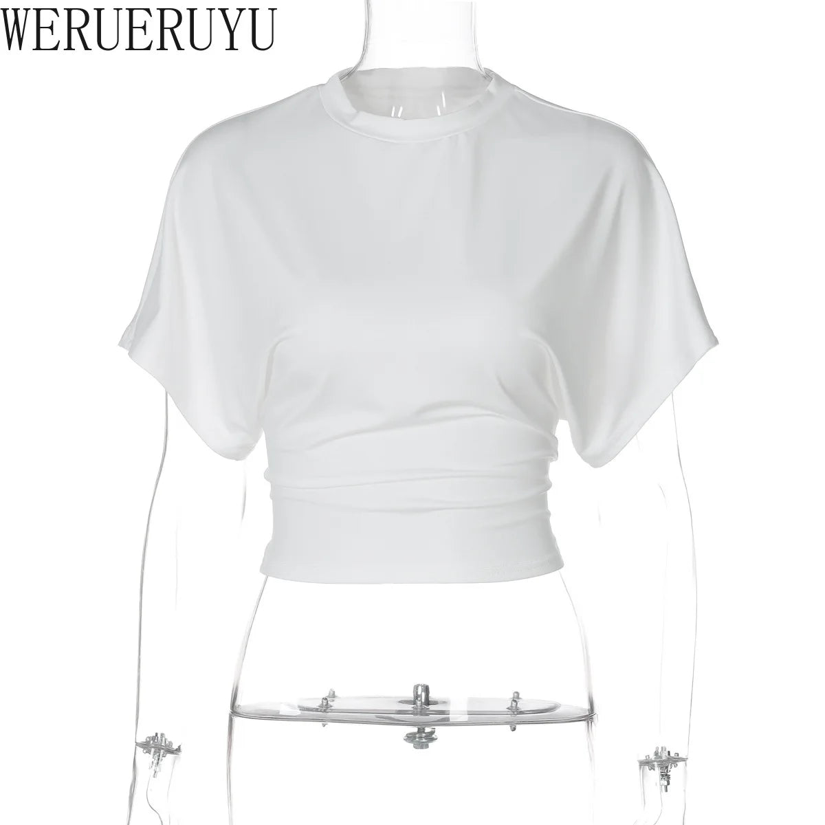 Batwing Sleeves Loose T-shirt Short Sleeve Tee Crop Top Women Summer Clothes Black White Gray Streetwear T Shirts Woman 2026 New