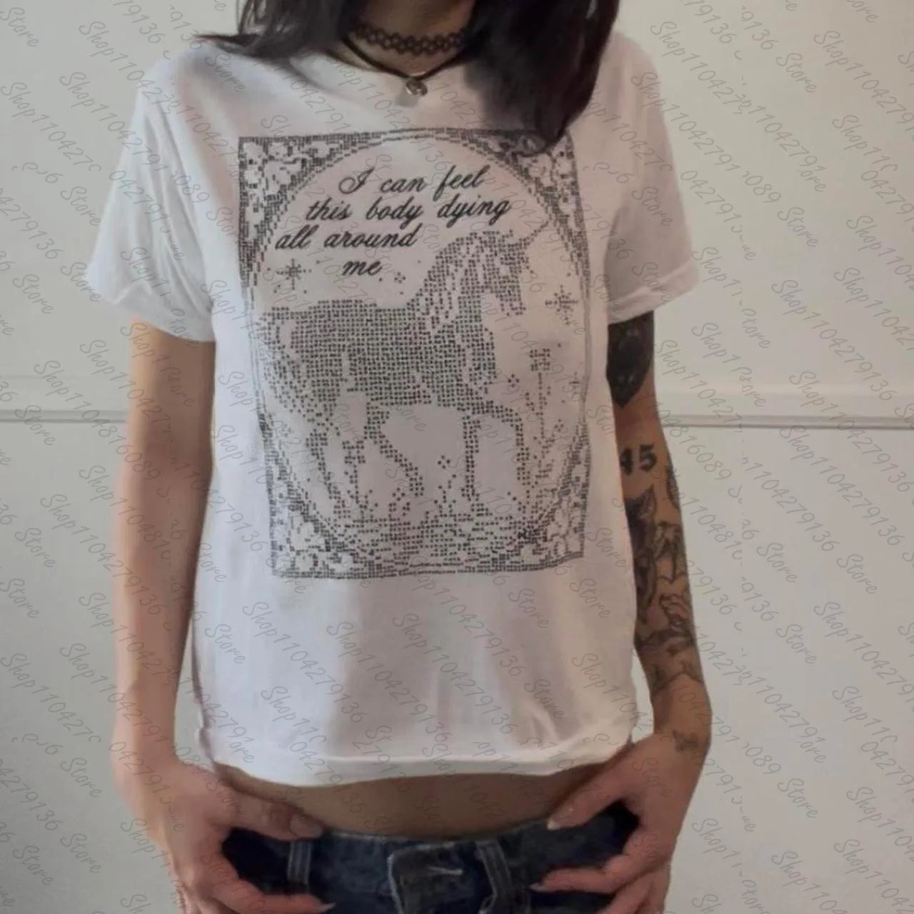 Cute Girls Tees Tops Aesthetic Graphic Tees Tops Y2k Style Women Clothing Streetwear Harajuku Printing Sexy T-shirts Summer 90s