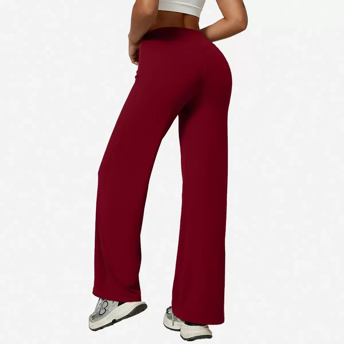 Women's Soft Straight Leg Workout Pants Breathable Lightweight Solid Color Loose Fit for Outdoor Sports Yoga Jogging