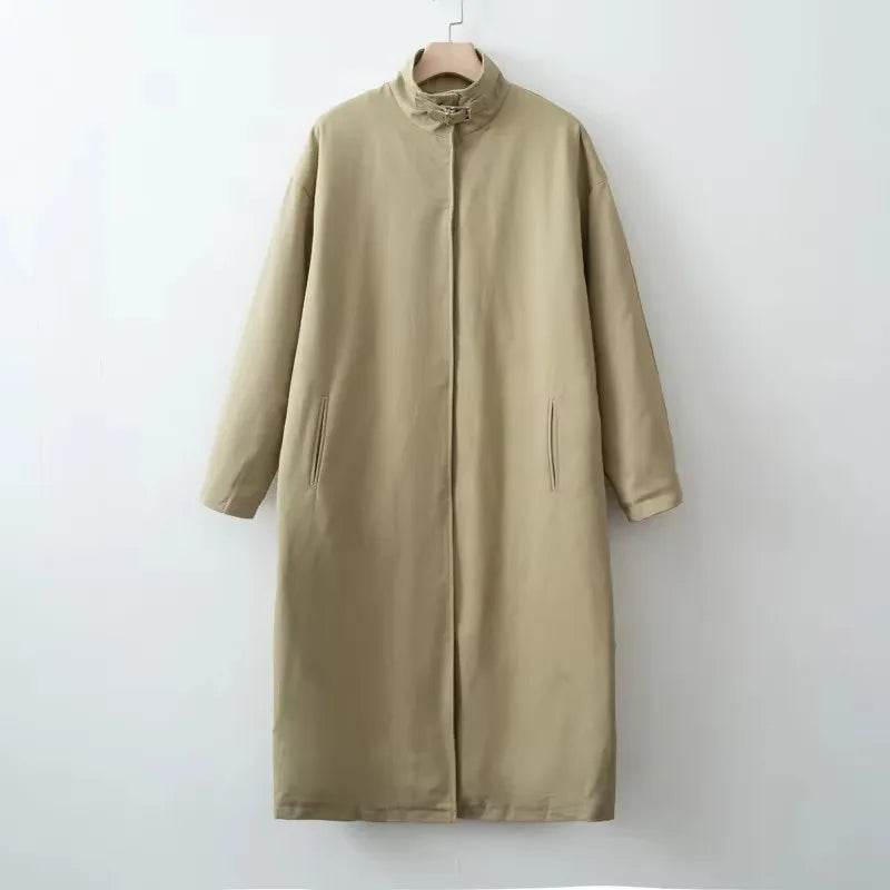 2025 Women Autumn Winter Oversized Trench Long coat Stylish Thick Warm Parkas