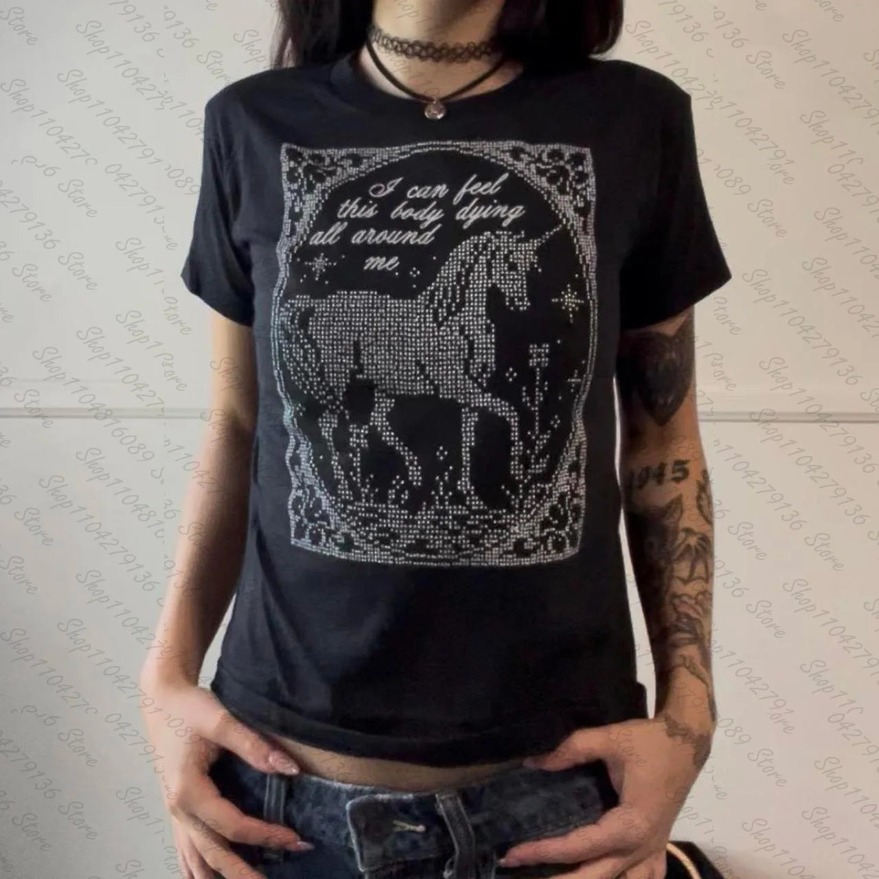 Cute Girls Tees Tops Aesthetic Graphic Tees Tops Y2k Style Women Clothing Streetwear Harajuku Printing Sexy T-shirts Summer 90s